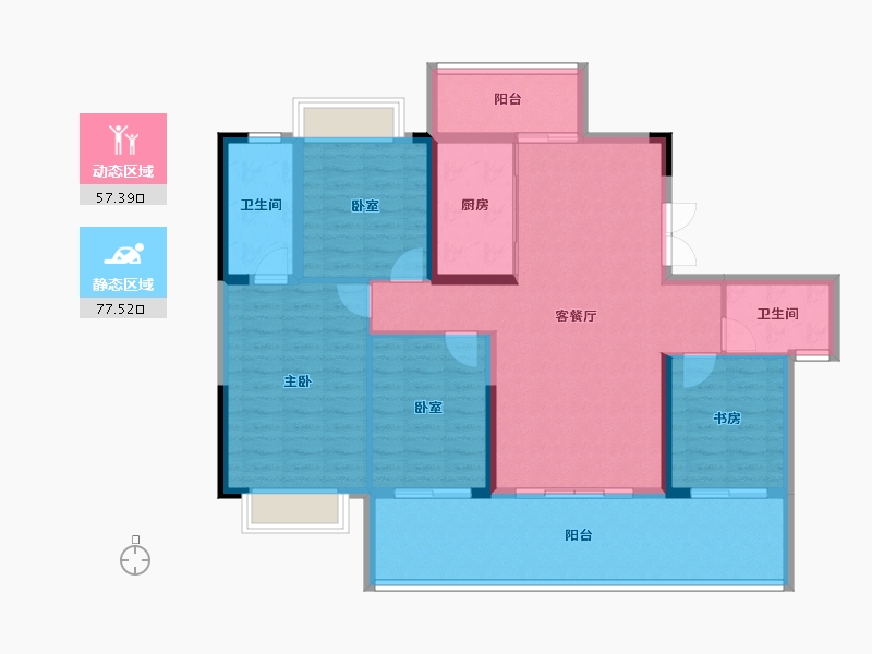 广西壮族自治区-南宁市-彰泰红-122.36-户型库-动静分区