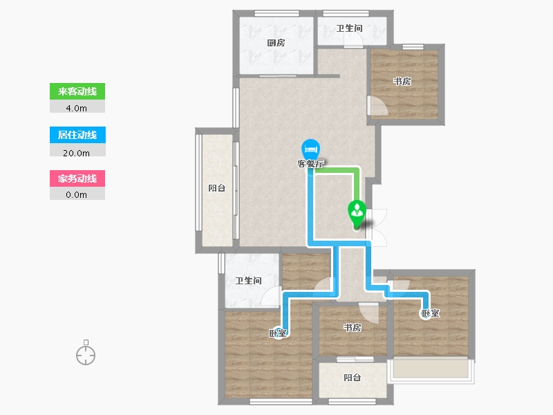 浙江省-杭州市-枫柏兰庭-103.01-户型库-动静线