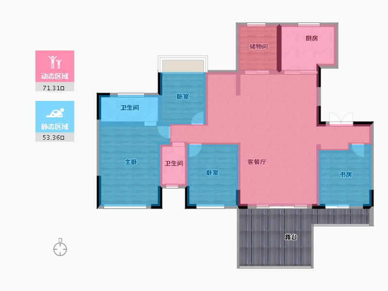 广西壮族自治区-南宁市-彰泰红-130.00-户型库-动静分区