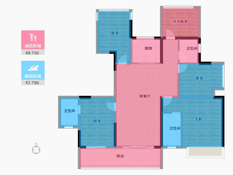 广西壮族自治区-南宁市-彰泰红-118.00-户型库-动静分区