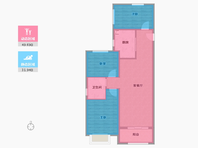 天津-天津市-博屿海-72.67-户型库-动静分区