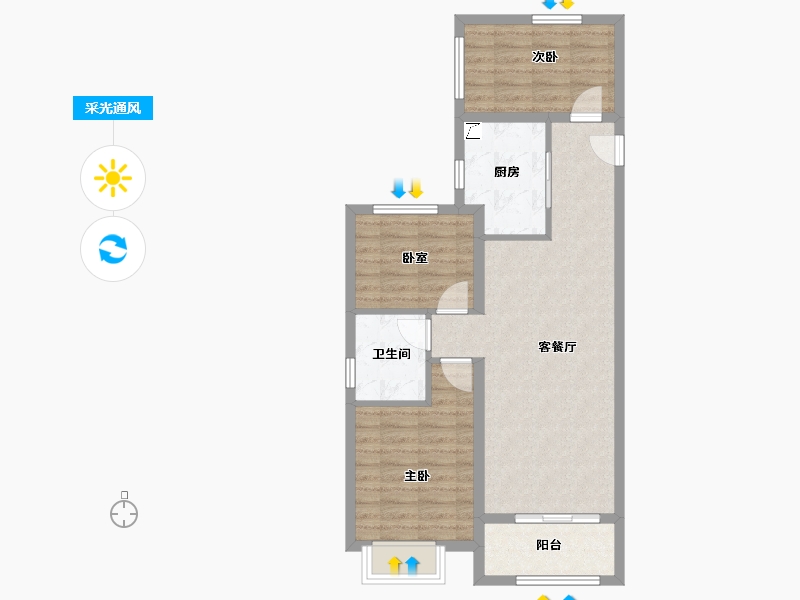 天津-天津市-博屿海-72.67-户型库-采光通风