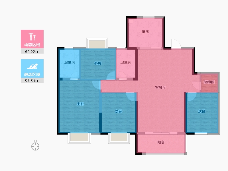 江西省-南昌市-华润万象城-114.40-户型库-动静分区