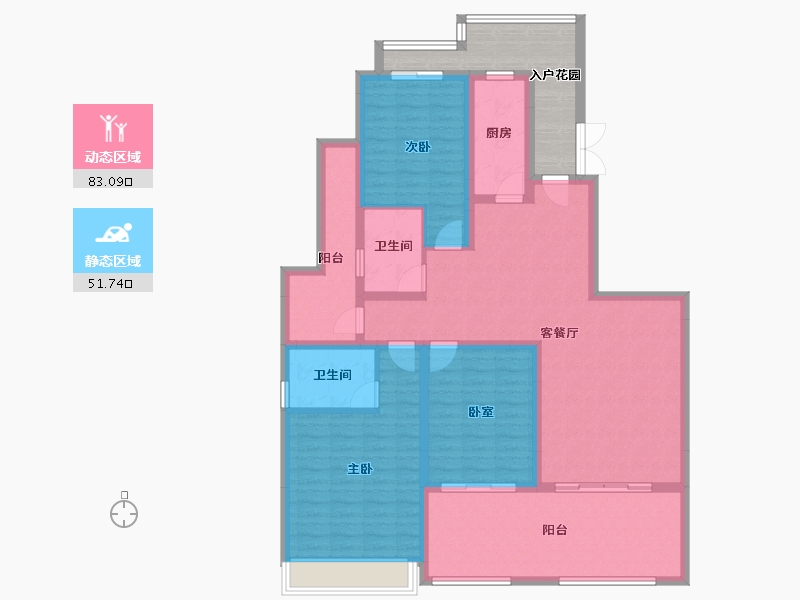 广东省-佛山市-恒大郦湖城-130.90-户型库-动静分区