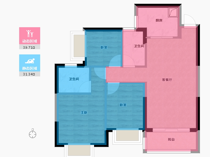 广东省-佛山市-恒大郦湖城-62.93-户型库-动静分区