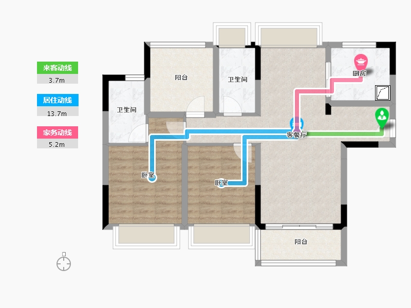 广东省-佛山市-金融街仙湖悦府-82.34-户型库-动静线