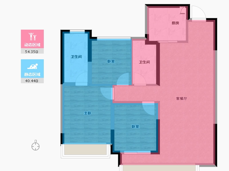 甘肃省-兰州市-华润置地未来城市-84.65-户型库-动静分区