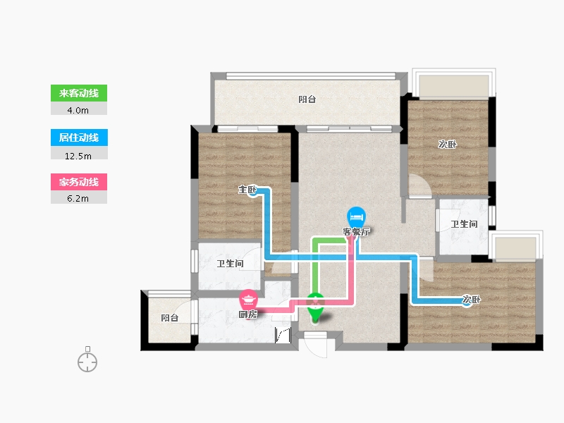 四川省-成都市-美泉悦府-90.00-户型库-动静线