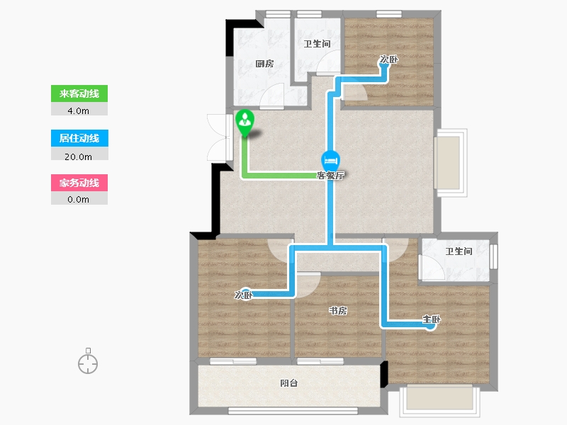 浙江省-宁波市-紫贵苑-93.59-户型库-动静线