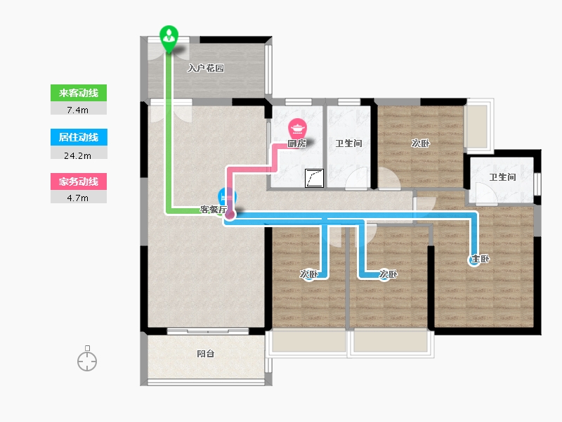 广东省-佛山市-中恒海晖城-114.65-户型库-动静线