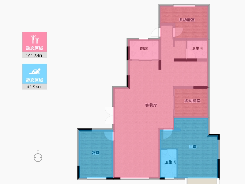 广西壮族自治区-南宁市-彰泰红-132.00-户型库-动静分区