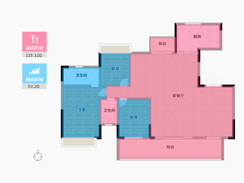 广西壮族自治区-南宁市-彰泰红-151.91-户型库-动静分区