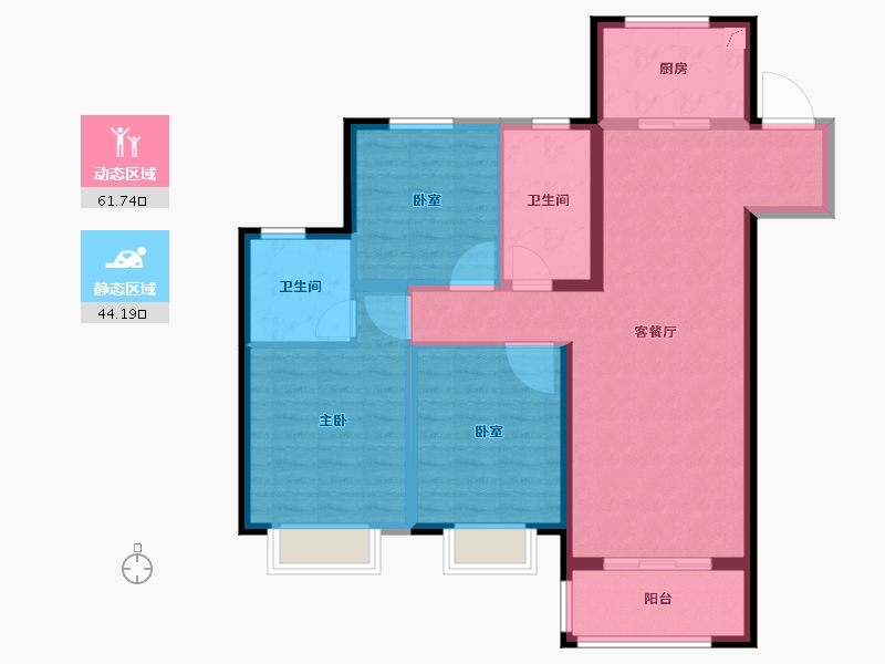 甘肃省-兰州市-华润置地未来城市-94.85-户型库-动静分区