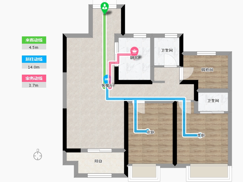 浙江省-湖州市-香悦华府-94.00-户型库-动静线