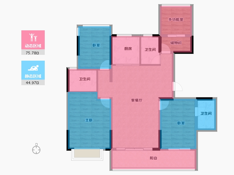 广西壮族自治区-南宁市-彰泰红-108.00-户型库-动静分区