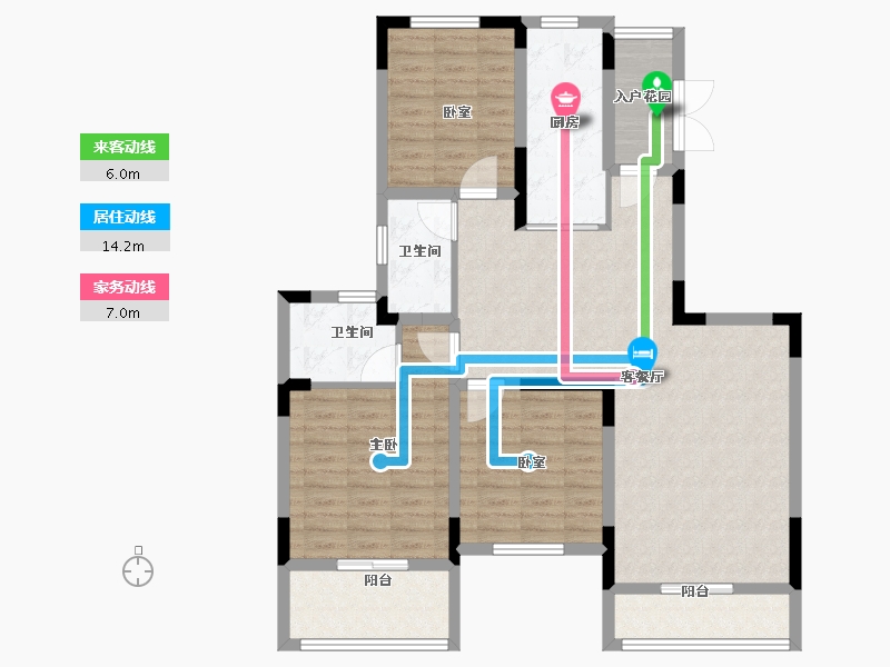 浙江省-宁波市-恒大山水城-104.00-户型库-动静线