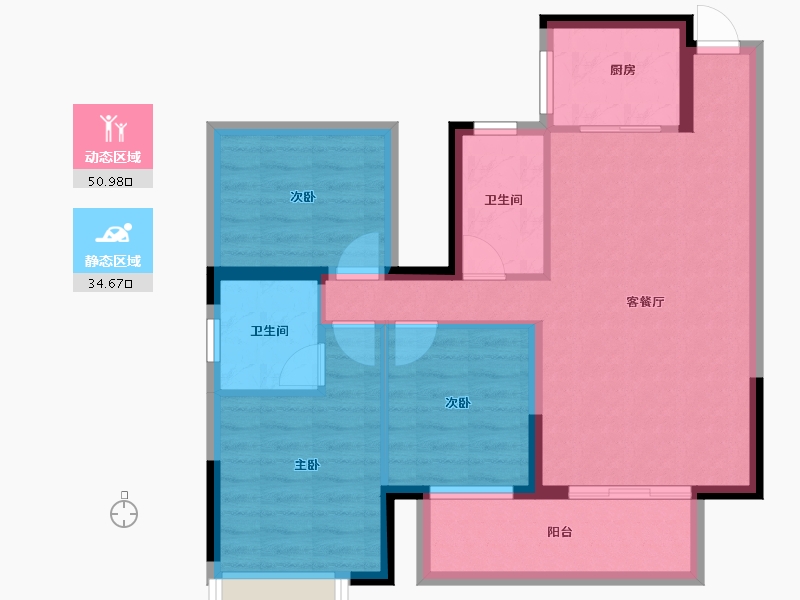 广西壮族自治区-南宁市-阿尔卑斯-76.29-户型库-动静分区