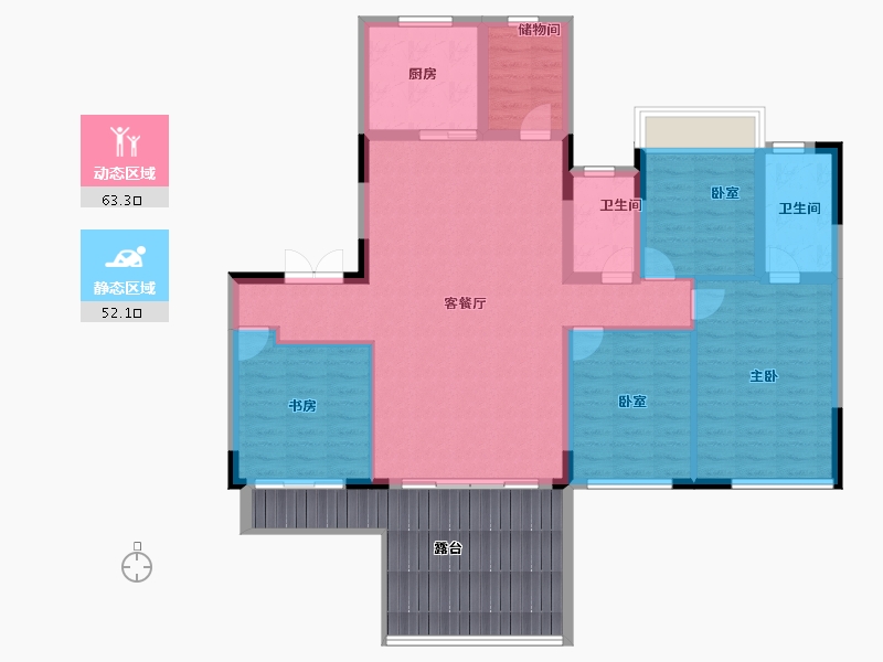 广西壮族自治区-南宁市-彰泰红-122.00-户型库-动静分区