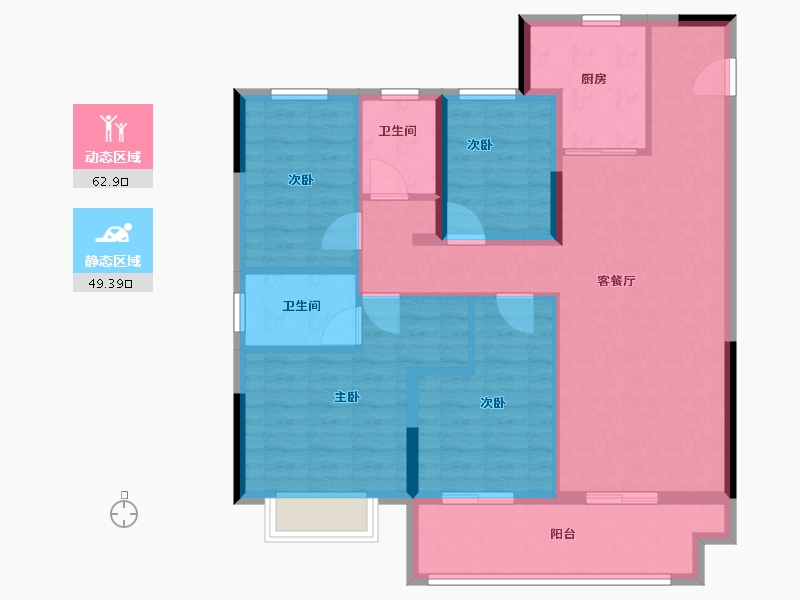 浙江省-宁波市-海伦堡·沁栖雅苑-100.80-户型库-动静分区