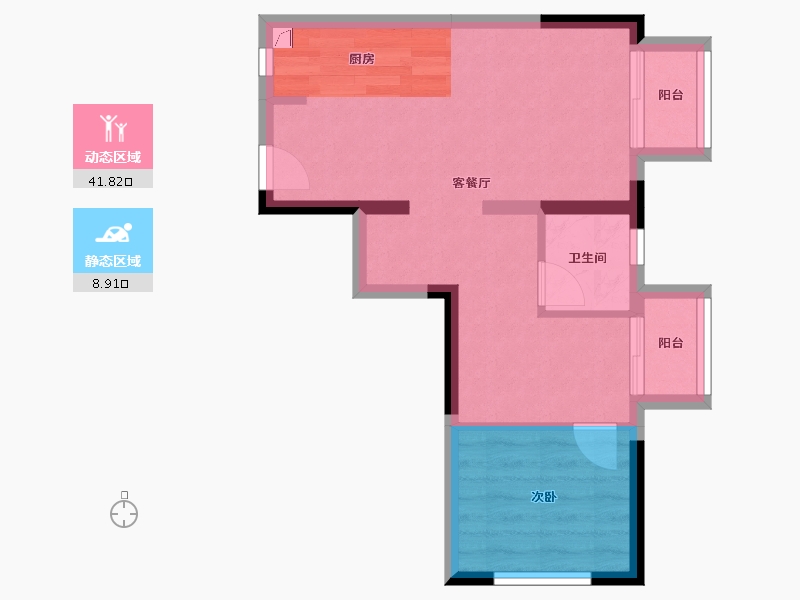 广西壮族自治区-南宁市-广源凤岭1号-44.78-户型库-动静分区