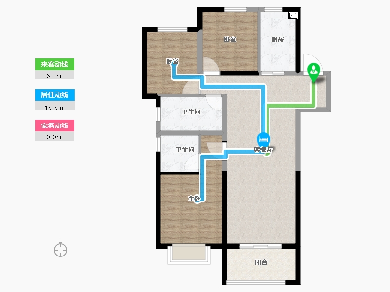 甘肃省-兰州市-华润置地未来城市-94.40-户型库-动静线