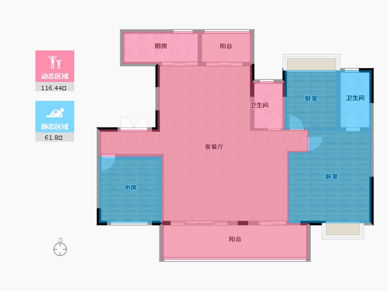 广西壮族自治区-南宁市-彰泰红-164.00-户型库-动静分区