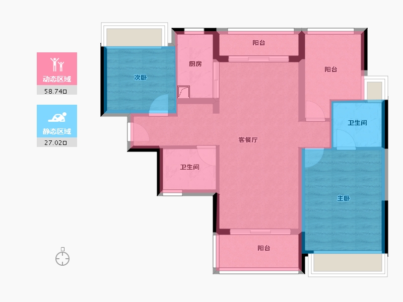 广东省-佛山市-常乐府-76.14-户型库-动静分区