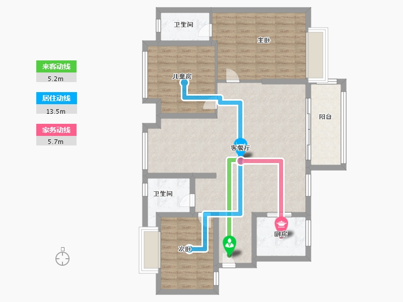 广东省-惠州市-城市山麓-3期-98.00-户型库-动静线