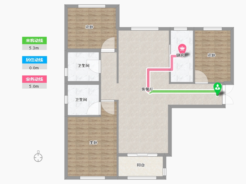 甘肃省-兰州市-盛达公馆-111.21-户型库-动静线