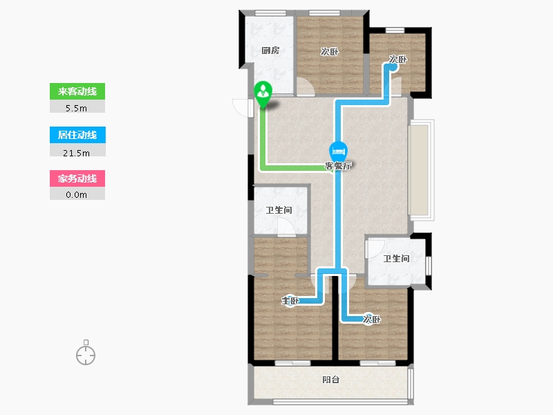 浙江省-宁波市-荣安·新月河滨-100.00-户型库-动静线