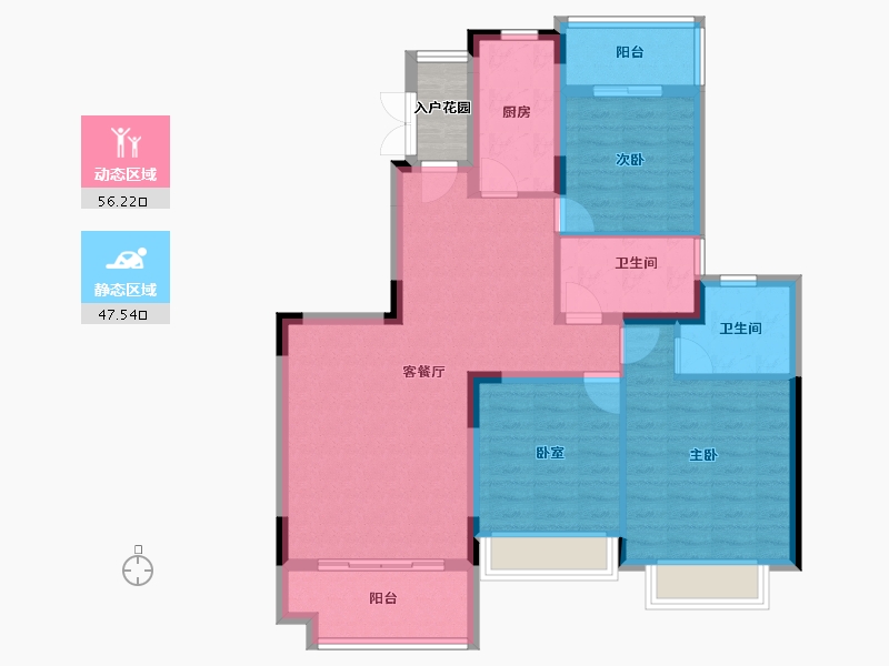 广东省-佛山市-恒大郦湖城-95.59-户型库-动静分区