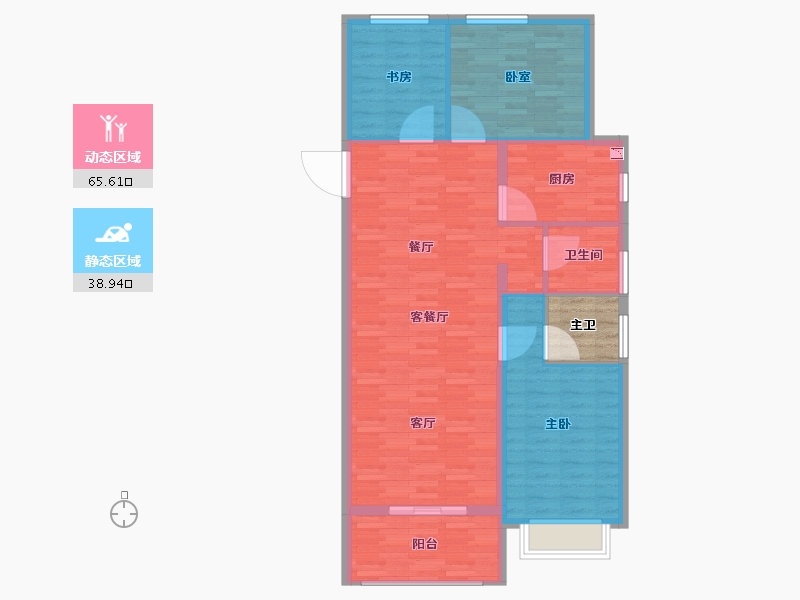 山西省-晋中市-辰兴颐郡-99.38-户型库-动静分区