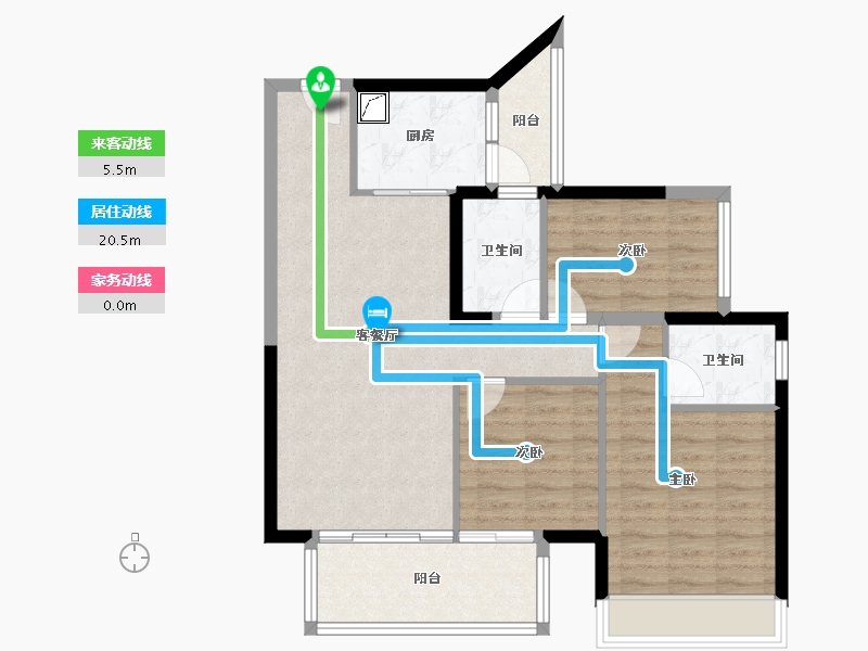 广东省-肇庆市-湾区西部华侨城-84.01-户型库-动静线