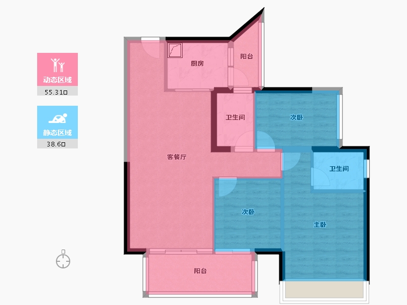 广东省-肇庆市-湾区西部华侨城-84.01-户型库-动静分区