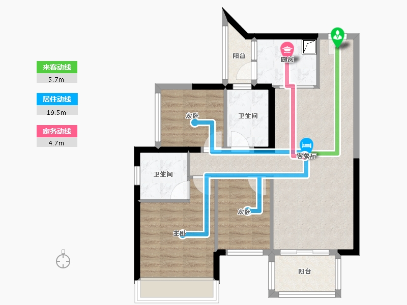 广东省-肇庆市-湾区西部华侨城-75.20-户型库-动静线