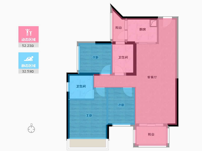 广东省-肇庆市-湾区西部华侨城-75.20-户型库-动静分区