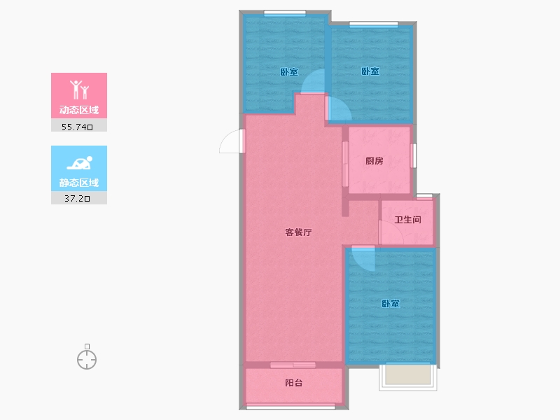 山西省-太原市-中海国际社区-83.20-户型库-动静分区