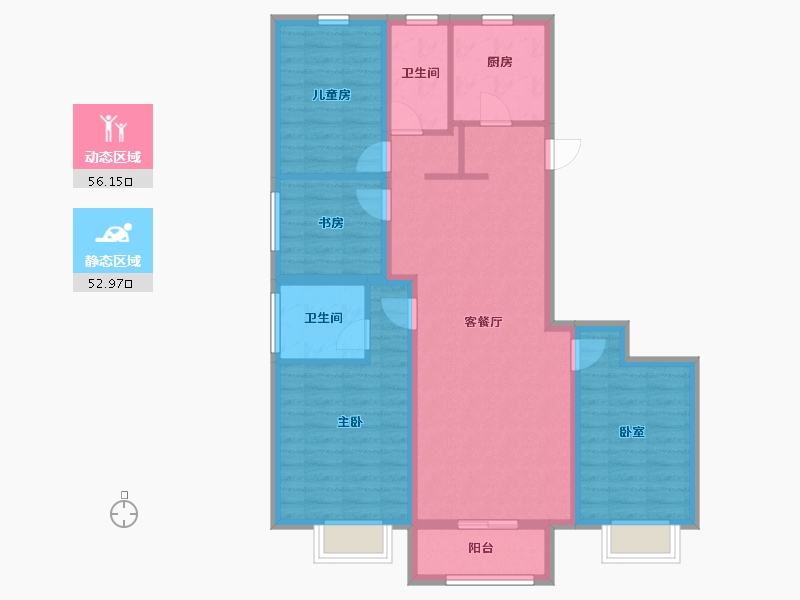 山西省-太原市-融创中心-97.28-户型库-动静分区