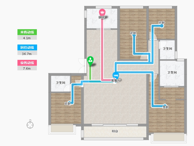 浙江省-杭州市-荟品天语城-138.40-户型库-动静线