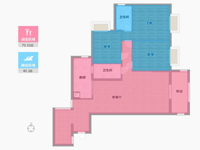 贵州省-黔南布依族苗族自治州-碧贵城-100.32-户型库-动静分区