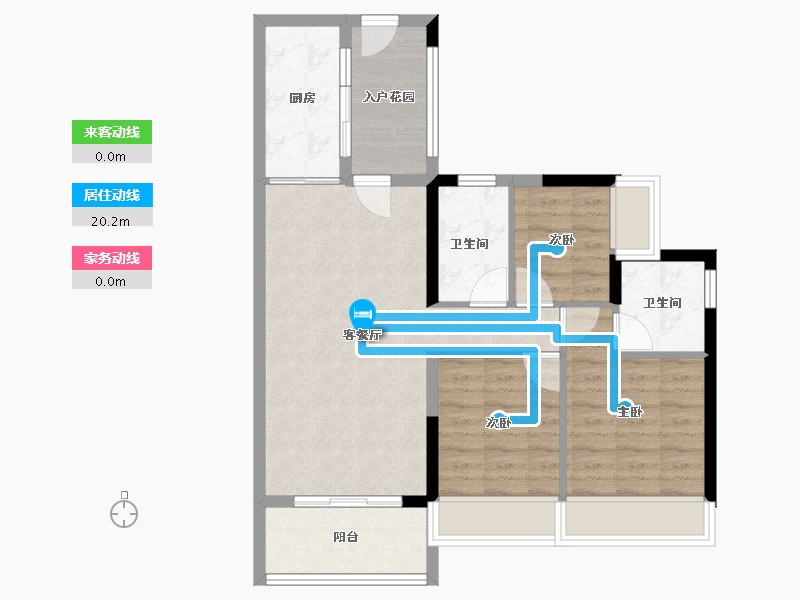 广东省-佛山市-ICC碧桂园三龙汇-76.00-户型库-动静线