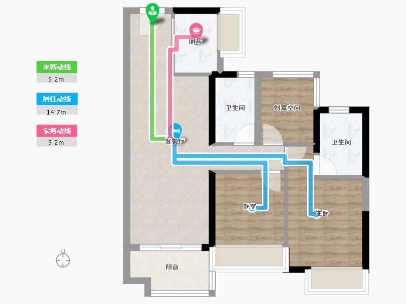 广东省-广州市-中海金地保利大国璟-68.01-户型库-动静线