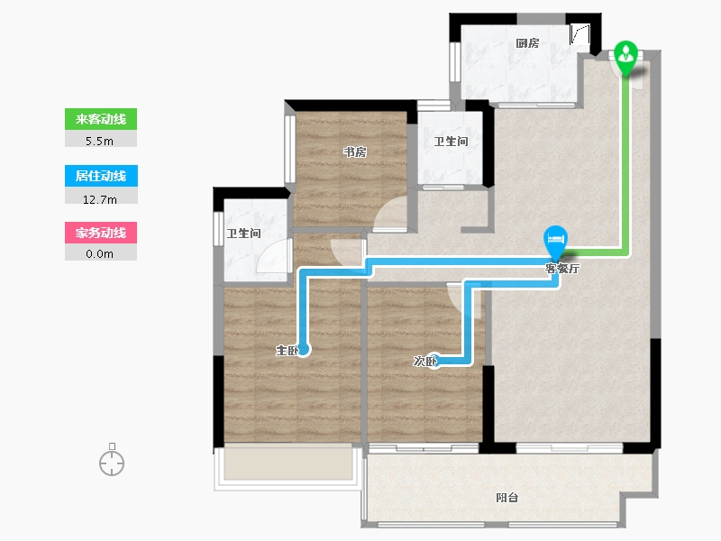 广东省-佛山市-海伦堡菁华府-84.82-户型库-动静线