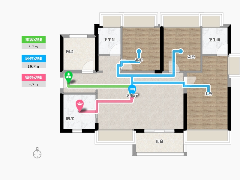 广东省-广州市-保利湾上-85.46-户型库-动静线