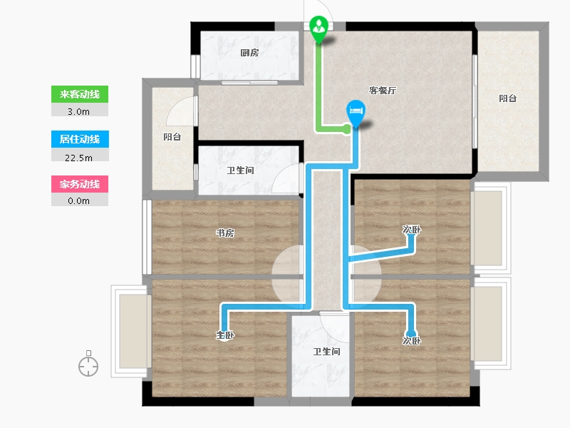 广西壮族自治区-南宁市-振宁星光广场-84.31-户型库-动静线