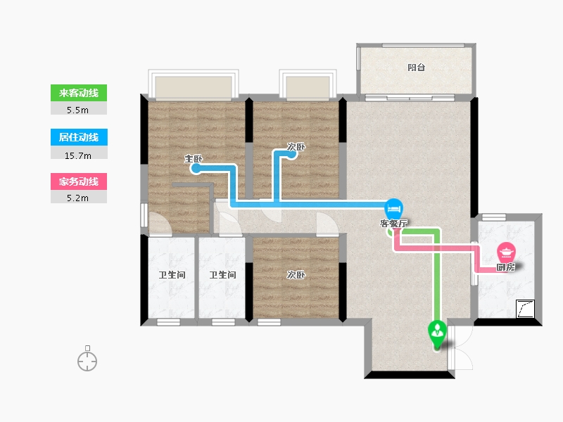 四川省-泸州市-三溪酒城中心-110.00-户型库-动静线