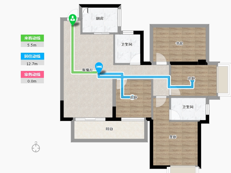 广西壮族自治区-南宁市-阿尔卑斯-91.25-户型库-动静线