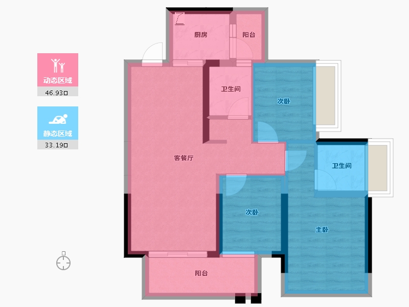 广西壮族自治区-南宁市-天健和府-70.20-户型库-动静分区