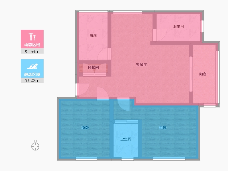 上海-上海市-高桥锦悦苑-80.00-户型库-动静分区