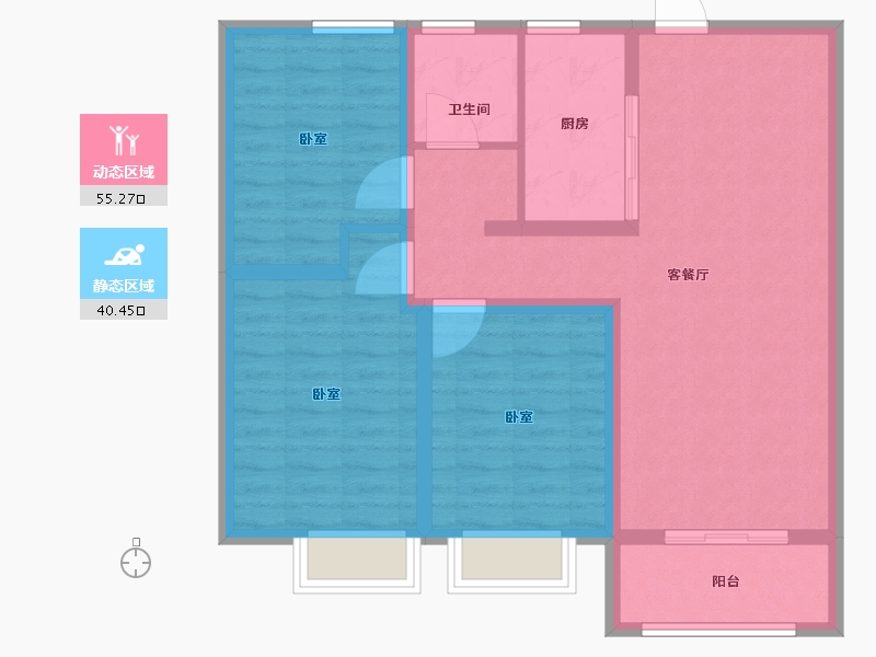 山西省-太原市-中海国际社区-85.60-户型库-动静分区